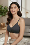 Zivame Double Layered Non Wired 3/4th Coverage Bra - Anthra Melange — thumbnail 6